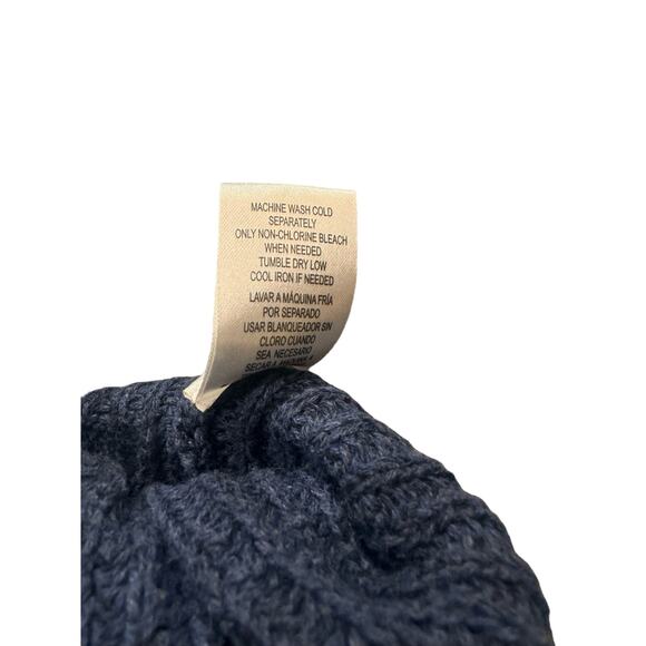 Original Vintage Weatherproof Sweater Mens LG Navy Blue Knit Turtleneck - Picture 9 of 10